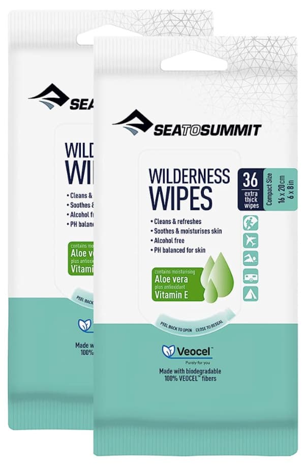 Sea to Summit Wilderness Wipes - 72 Count (Pack of 2)